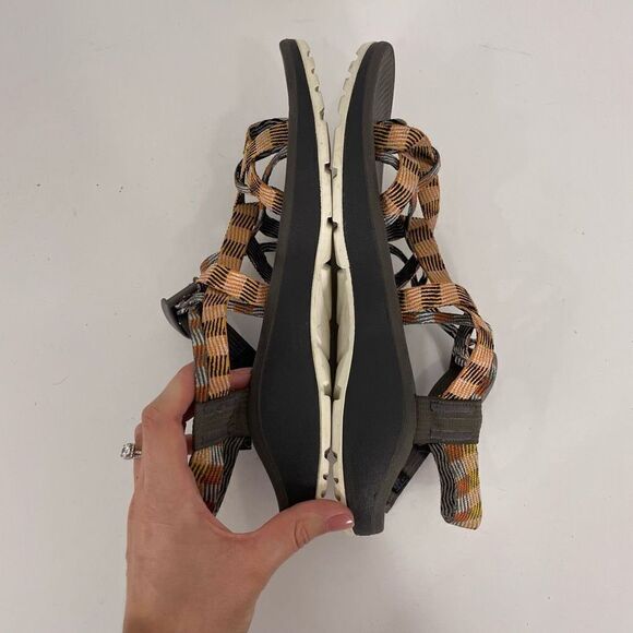 Chaco with Orange & Yellow and Grey & Orange Strappy Sandals - Picture 4 of 7